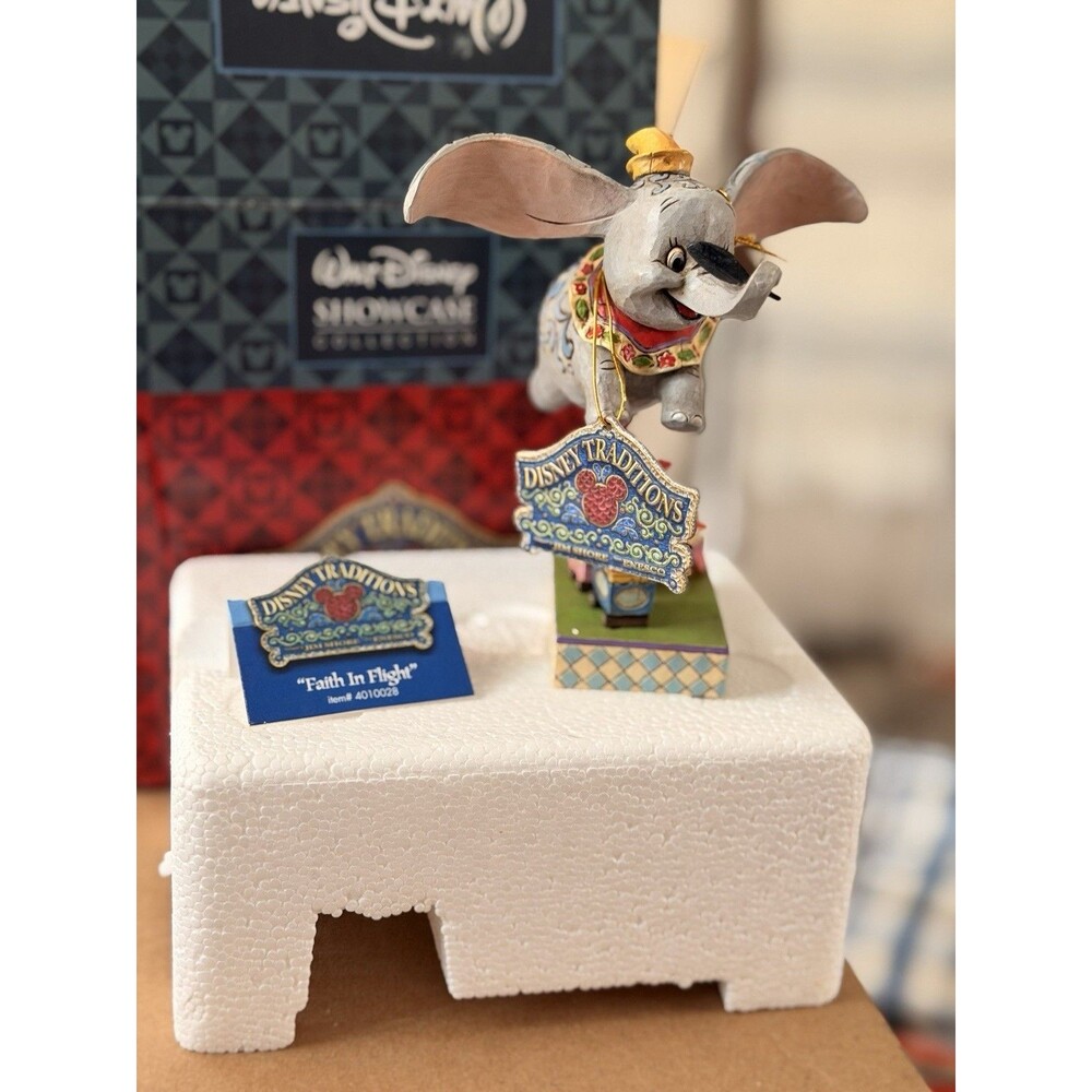 Jim Shore Enesco Disney Traditions Dumbo Faith In Flight Figurine Retired